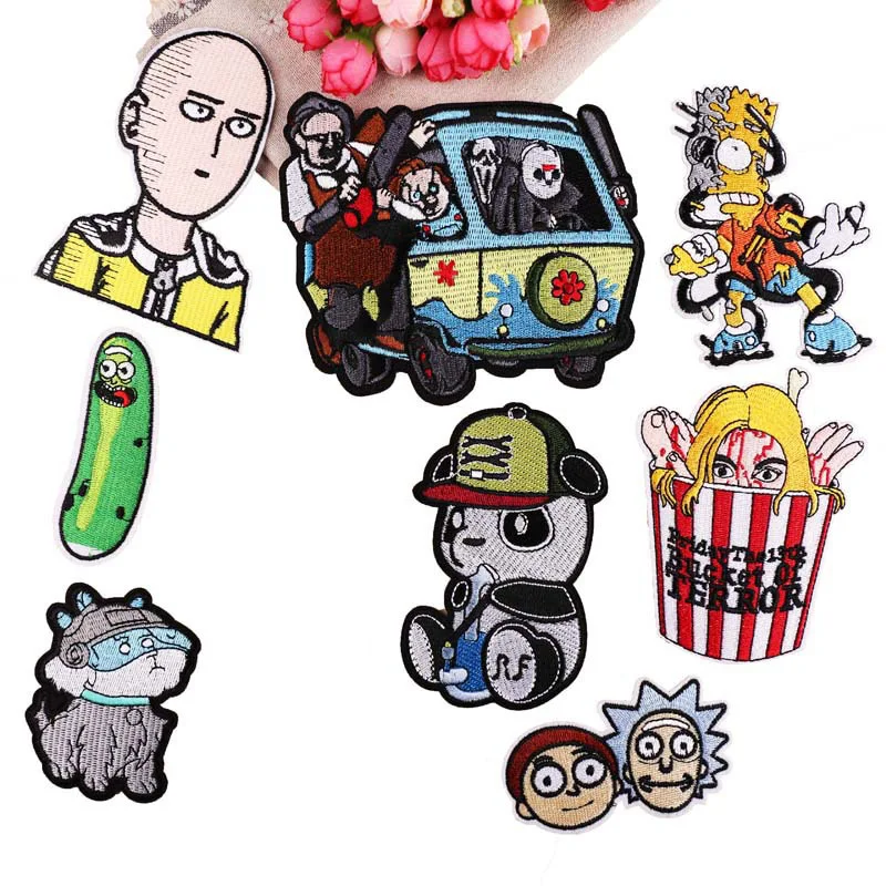 

PGY 1PCS High-qualityPatches for Clothes Embroidered Applique Iron On Patch Moive Design DIY Sew Iron On Patch Badge Parches