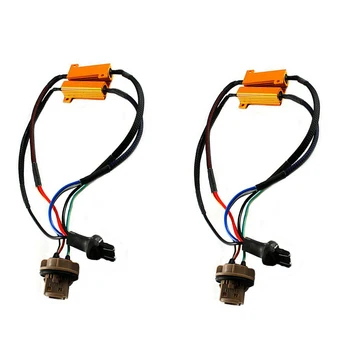 

1 Pair 7443 LED Rear Turn Signal Load Resistor Adapter Anti Hyper Flash Error Canceler Car Light Accessories Fault Decoder 2019