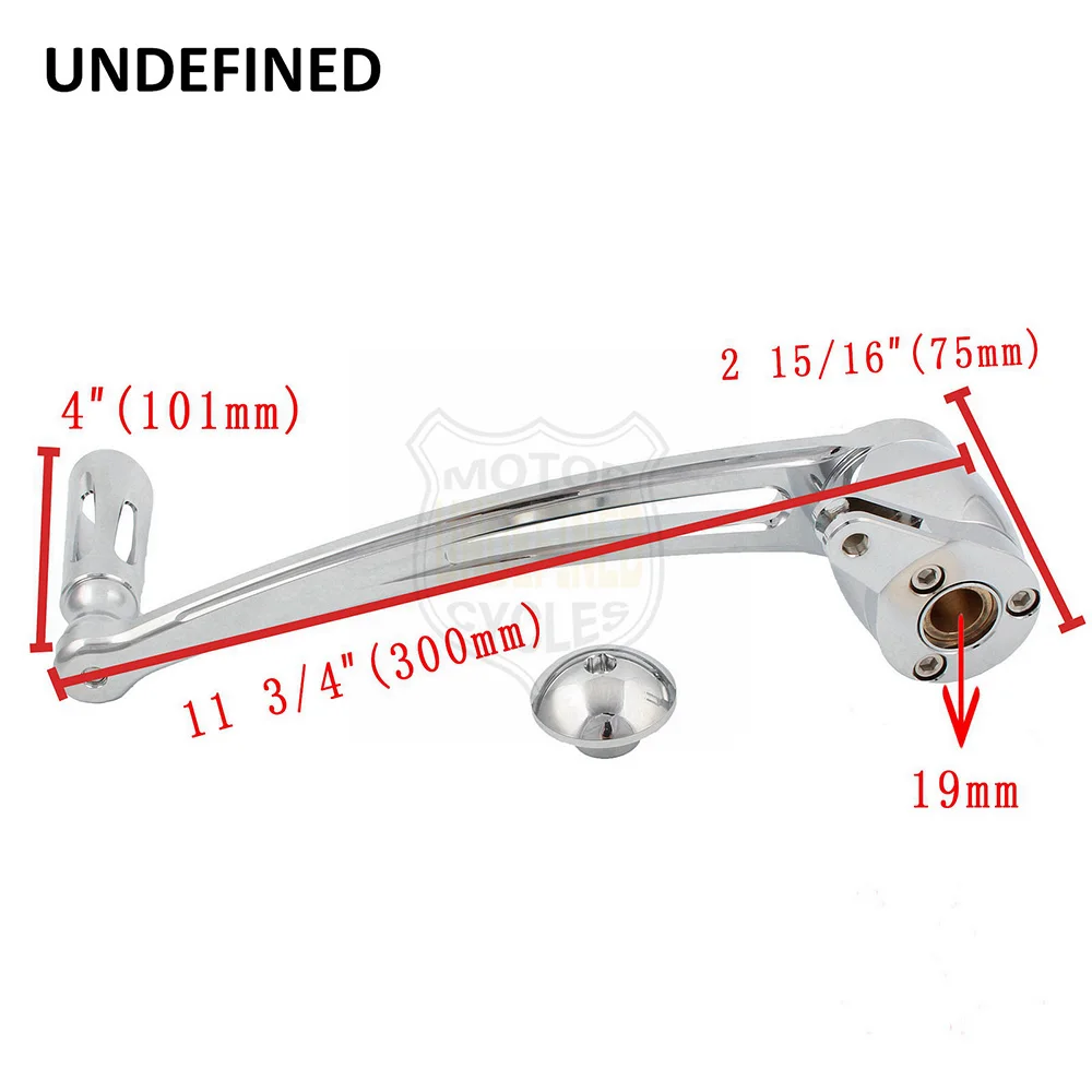 Хромированный ЧПУ Комплект тормозных педалей рычаг переключения передач с колышками для Harley Touring Road King Electra Glide FLT FLHX- up - Цвет: Chrome 19mm