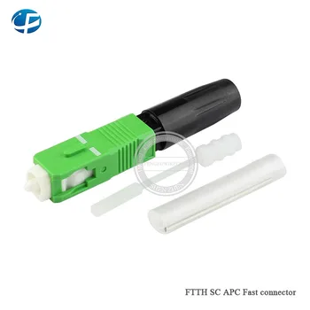 

Free shipping SC APC 50PCS/lot fast Connector FTTH single mode Tool FTTH SC APC Fiber Optic Fast SC APC Connector