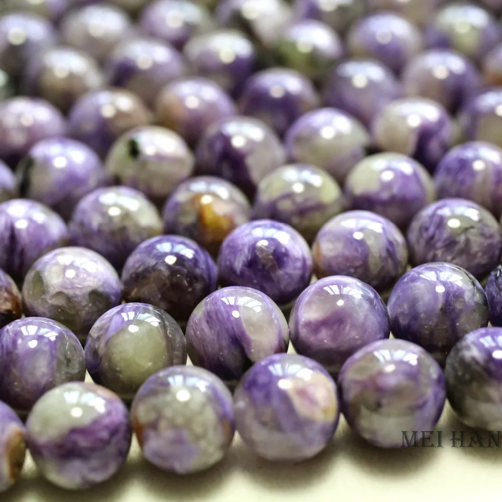 

Wholesale (39beads/strand) 10mm A+ natural russian charoite smooth round loose beads charm gem stone for jewelry DIY making