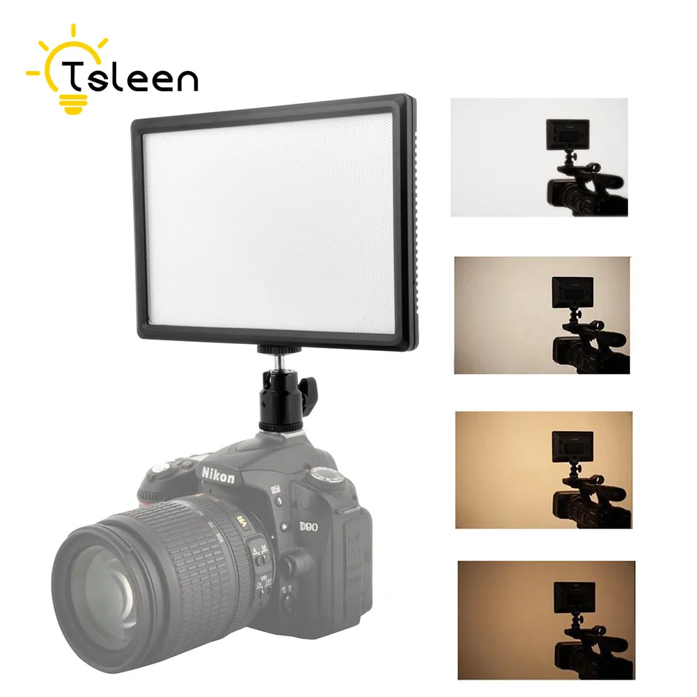 

PULUZ 3200K-6200K Color Temperature LED Video Light Dimmable LED Video Light Panel with Hot Shoe Mount for DSLR Camera Camcorder