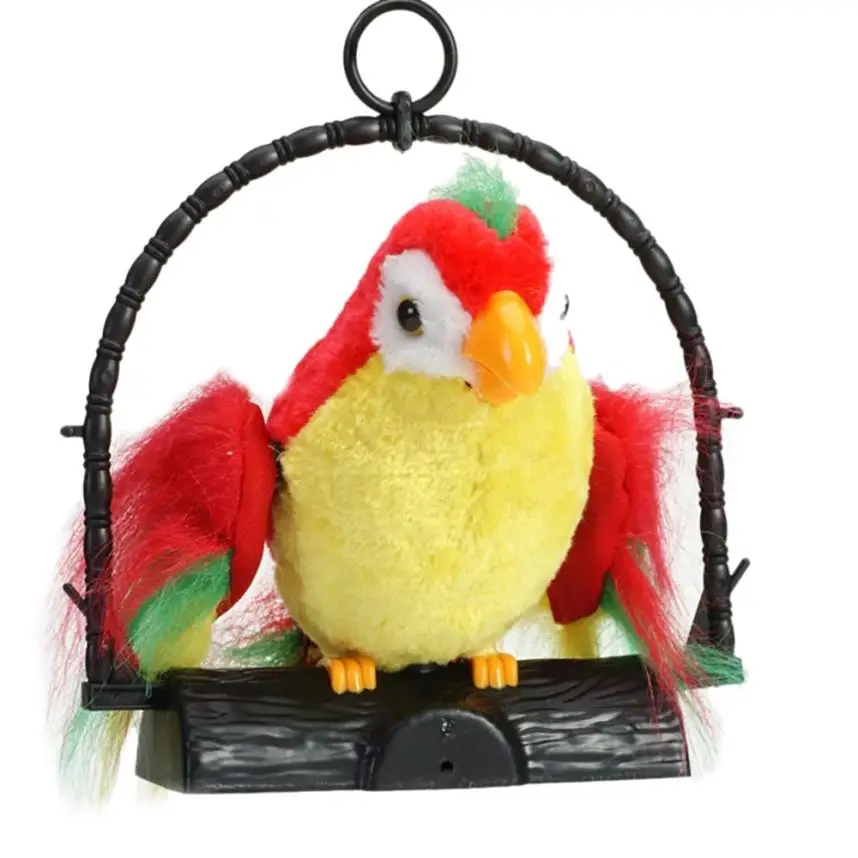 

Waving Wings Talking Talk Parrot Imitates & Repeats What You Say Gift Funny Toy D50