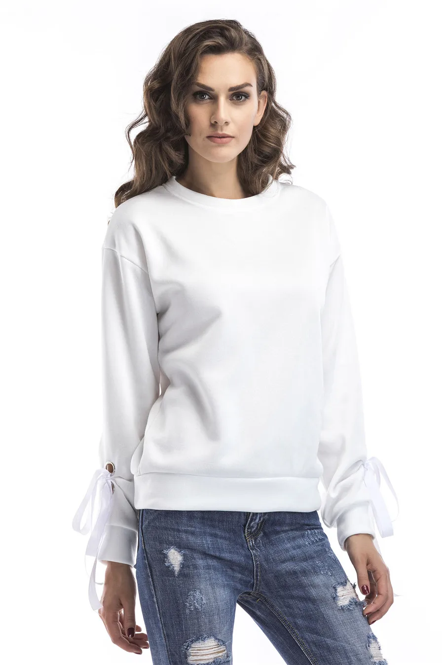 Gladiolus New Fashion Spring Autumn Sweatshirt Women O-Neck Lace Up Long Sleeve Pullover Women Hoodie 2019 Ladies Tracksuit Tops (19)