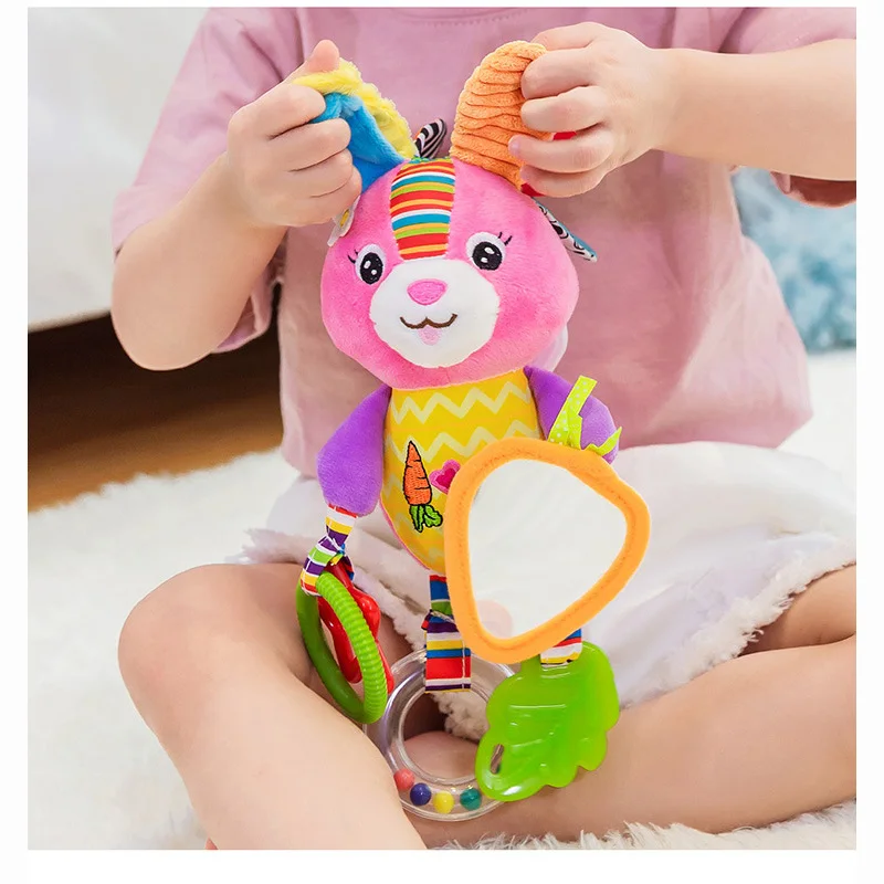 

Baby Rattles Toys Stroller Hanging Soft Toy Cute Animal Doll Baby Crib Bed Hanging Bells Toys Elephant Rabbit Dog