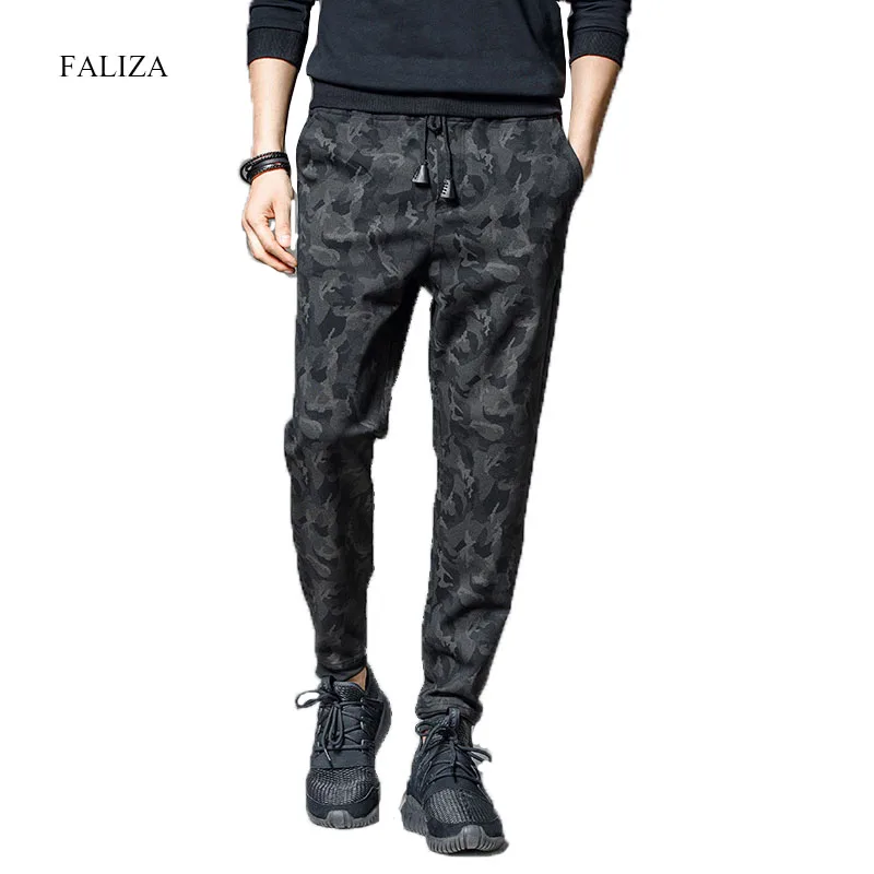 FALIZA 2019 Spring Mens Joggers Pants Camo Joggers Men's Trousers Camouflage Jogger Track Pants Mens Streetwear Sweatpants PA13