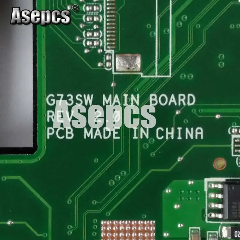 Asepcs G73SW материнская плата REV2.0 для For Asus G73S G73 Материнская ноутбука HD3000 100% полностью