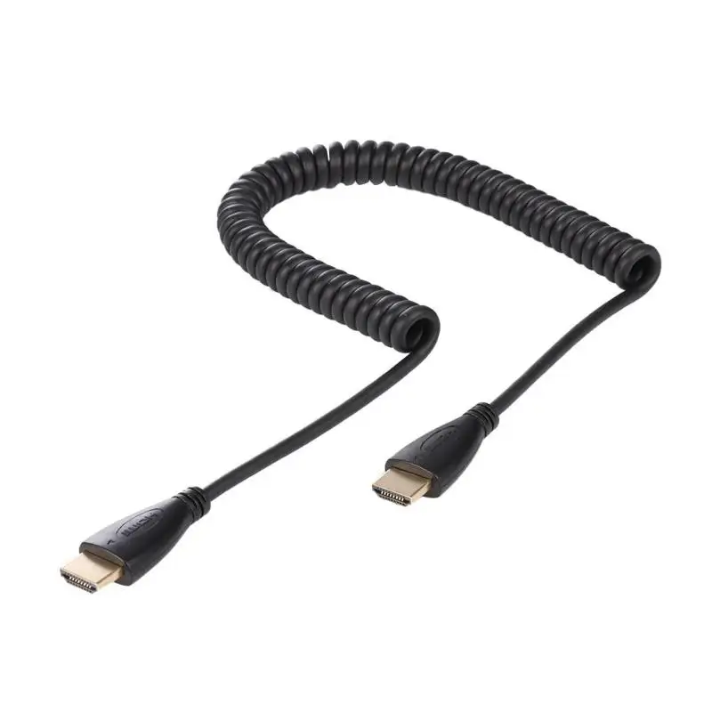 2 м эластичный спиральный Весна кабель HDMI мужчинами V1.4 HD 1080 P 3D чистый Медный провод шнур для ноутбука PS3 ТВ