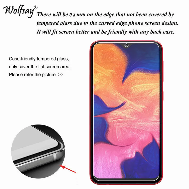 2 шт. Защитное стекло для Samsung Galaxy A10 закаленное стеклянная пленка телефона