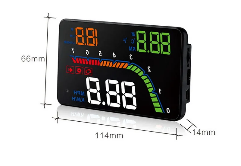 HUD вождения компьютер OBD 2 мульти-Цвет T100 автомобиля Универсальный 4 дюймов цифровой HD головой вверх Дисплей Скорость светодиодный сигнал тревоги