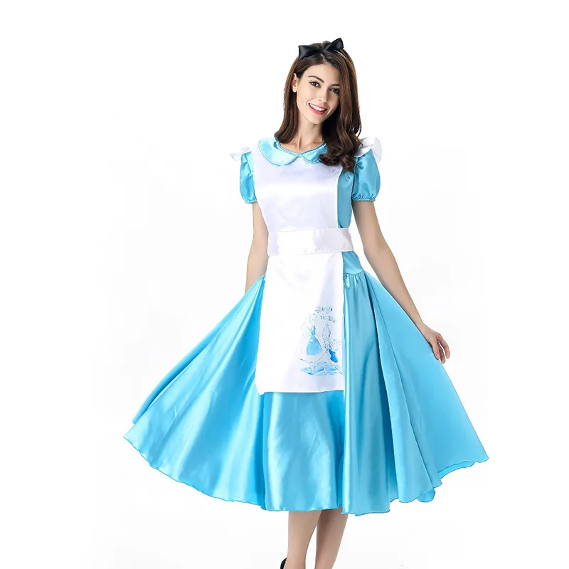 Verwonderlijk Hot Anime Alice In Wonderland Cosplay Costumes Alice Women Fancy FR-98