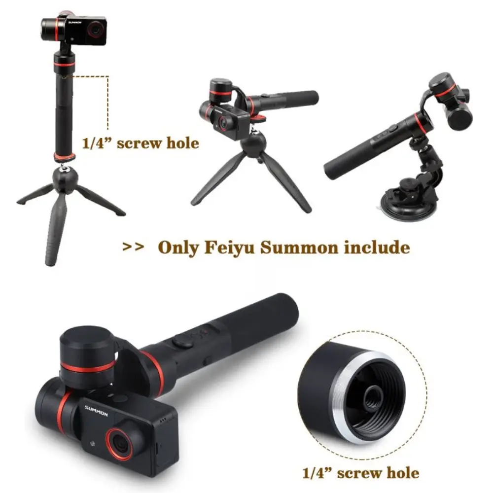 Feiyu Summon 3-Axis ручной шарнирный стабилизатор для камеры GoPro с 4K 1080P Экшн-камера 16 мега Пиксели 2,0 дюймовым HD монитором под управлением Дисплей