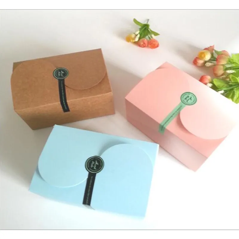 

10 pieces 3 colors Paper gift box ,Colorful paper cake box , Party Favor Jewelry Candy Cookies Gift Paper Box