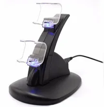 Free shipping Dual USB Charger For Ps4 Charging Dock Station Stand With Cable Accessories For Game Controller Playstation 4
