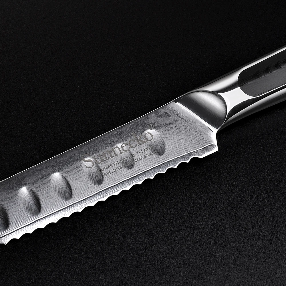 SUNNECKO 6 шт Кухня Набор ножей Slicer утилита Santoku шеф-повар Ножи ножи японский Дамаск VG10 Сталь Sharp G10 ручка