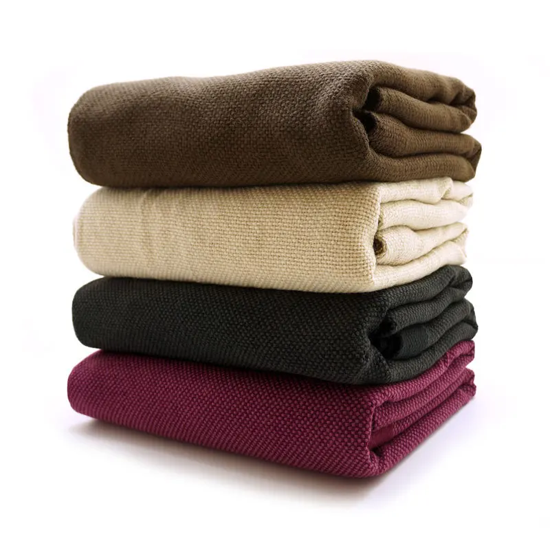 

New Fashion Solid Thread Blanket Throw Shawl Adult Size Blankets for Beds Spring/Autumn Office Sofa TV Blanket Cover Cobertor