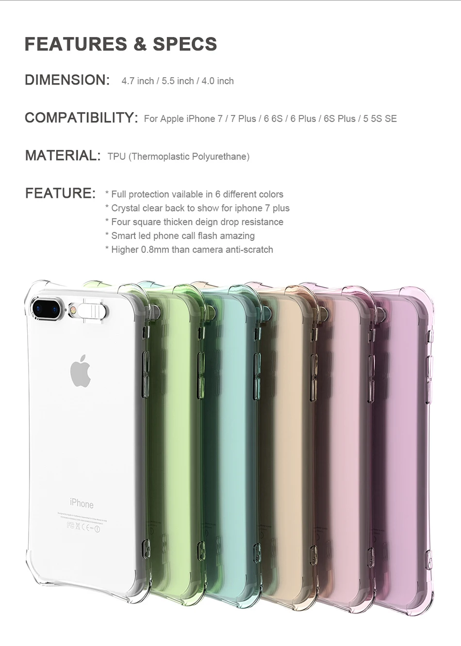 Flash TPU Case For iPhone 6 6S 7 Plus 5 5S SE YYF (10)