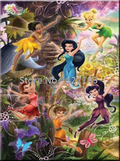 

Cartoon Flower Fairy Diamond Embroidery Diamond Painting Cross Stitch Full 5D Diamond Mosaic Square Drill Home Decoration
