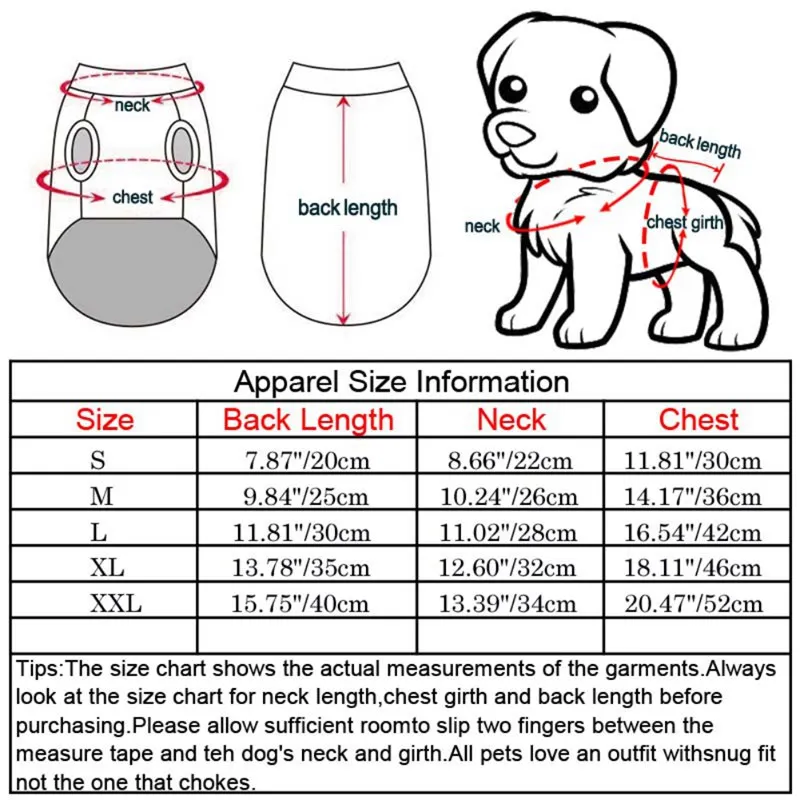 Xdog Vest Size Chart