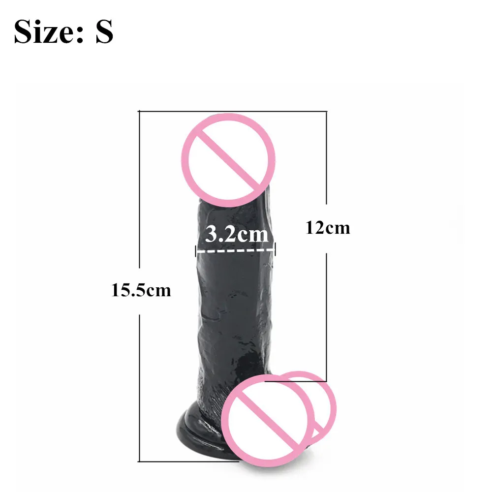 Sex toys, Crystal jelly dildo, realistic sex toys for women, male artificial penis, suction cup strap on dick, 5 Colors 3 Size