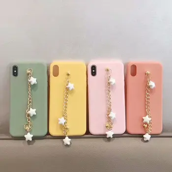 

10pcs/lot 7Colors Korea Stars Metal Charms Phone Case Soft TPU Cover For iPhoneXS MAX 6s/8PLUS XR 7plus Body Shell Protection
