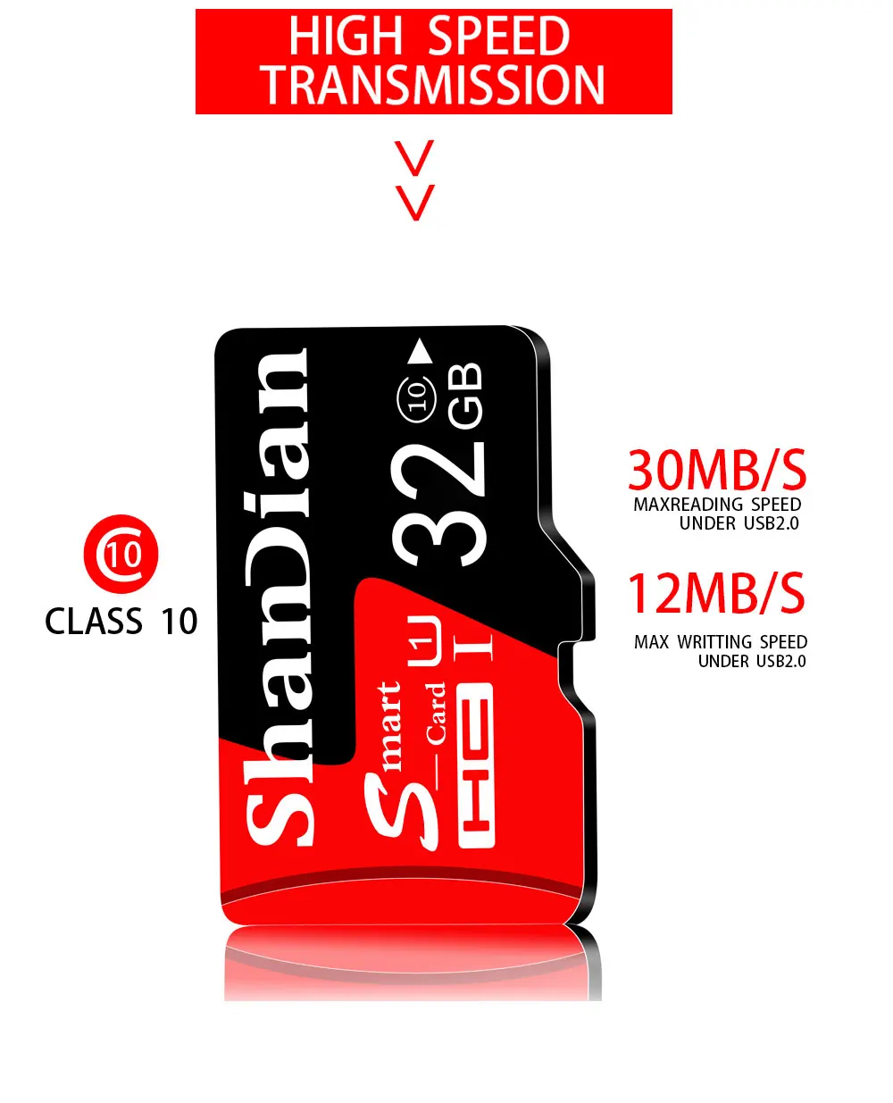 SHANDIAN высокоскоростная карта micro sd 8 ГБ 16 ГБ 32 ГБ 64 Гб класс 10 карта флэш-памяти micro sd 32 Гб sdcard для смартфона/камеры