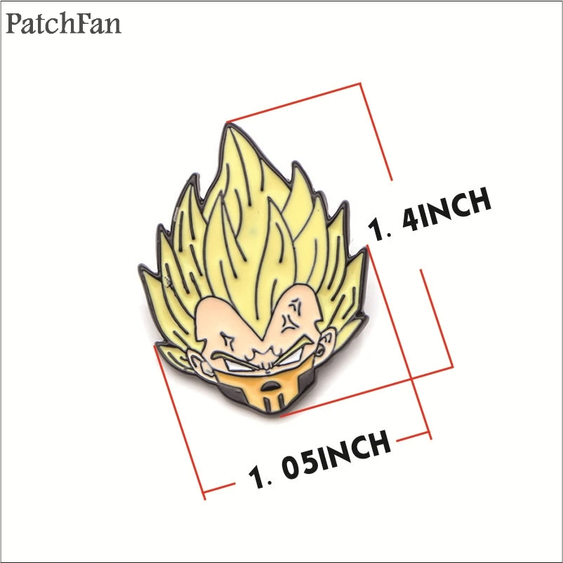 Patchfan Dragon ball Son Goku Saiyan цинковые значки в виде галстука рюкзак одежда броши для мужчин и женщин украшение на шляпку для значков медалей A0968