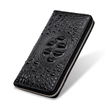 

Wholesale Genuine Leather Ladies Wallet Crocodile Long Wallet Mens Clutch Bag Wallet Women