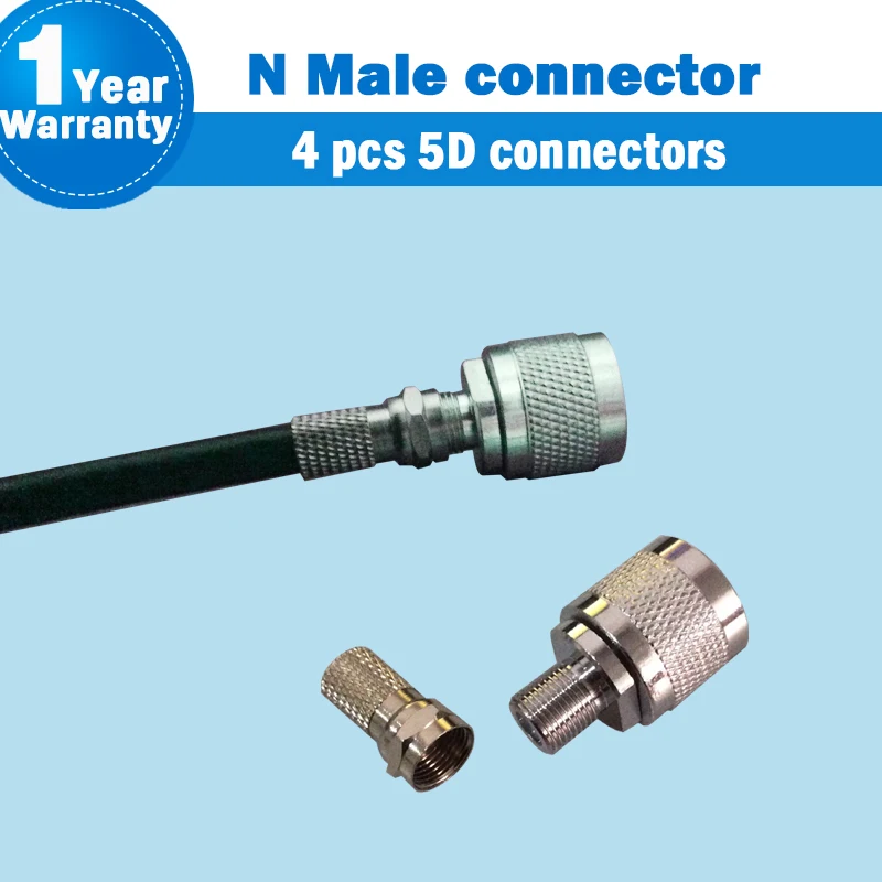 N Male Type RG6 Connector For Coaxial Cable For Mobile Phone Signal