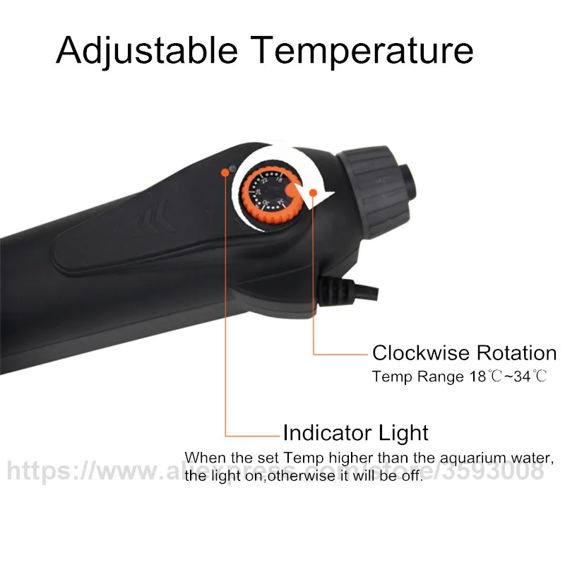 JEBO внешний водонагреватель Регулируемая температура аквариума регулятор температуры для аквариума лучшее использование с фильтрующим баком 100 Вт 200 Вт 300 Вт
