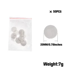 HORNET 50 шт./лот, металлический цифровой испаритель из нержавеющей стали, диаметр экрана 20 мм, используемый для испарителя, кнут, металлические сетчатые фильтры