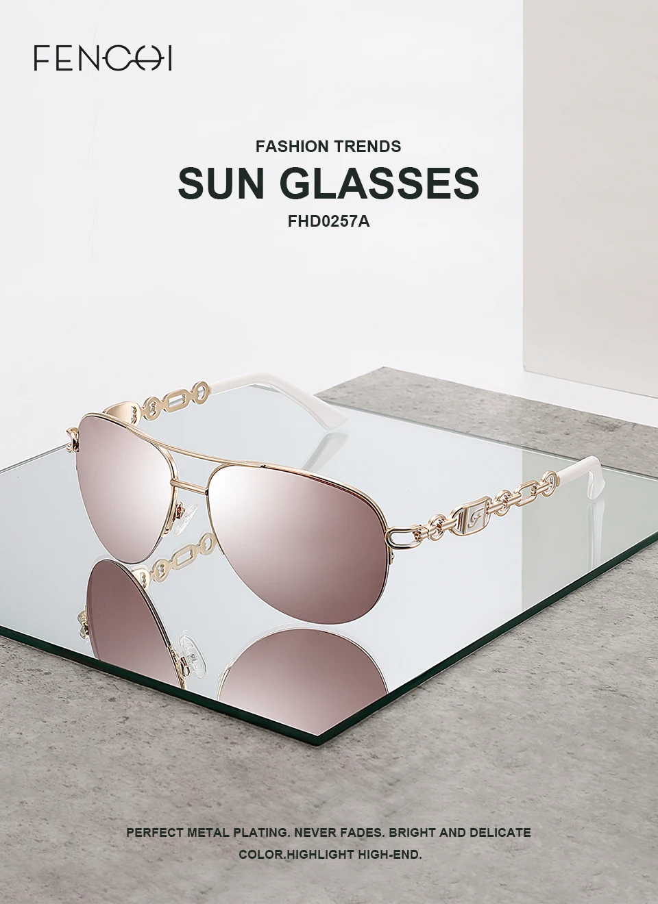 square sunglasses FENCHI Pink Sunglasses Women 2021 Pilot Vintage Female Sun Gasses UV 400 White Shades Zonnebril Dames Oculos Feminino De Sol cute sunglasses