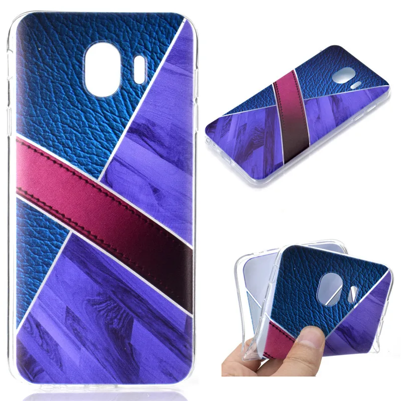 Мягкий чехол из ТПУ с мраморным узором для Samsung Galaxy J4 2018 ударопрочный Роскошный |