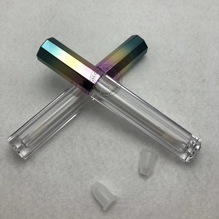 

30 PCS Empty Clear lip gloss tube 3.5ML Lip gloss container with gradient color cap