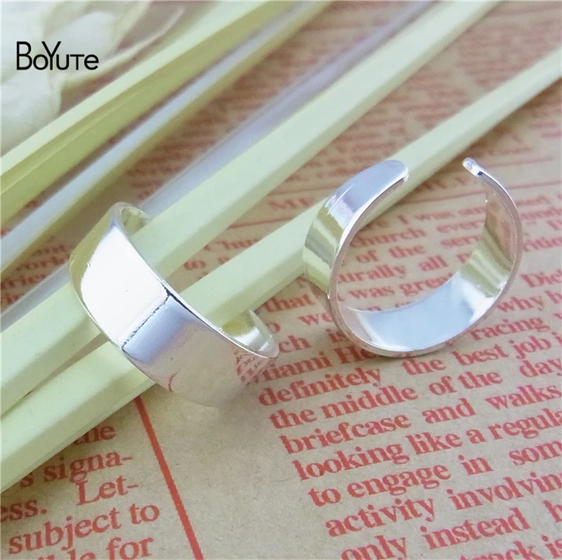 BoYuTe 5 шт. металлические латунные регулируемые серебряные золотые простые кольца