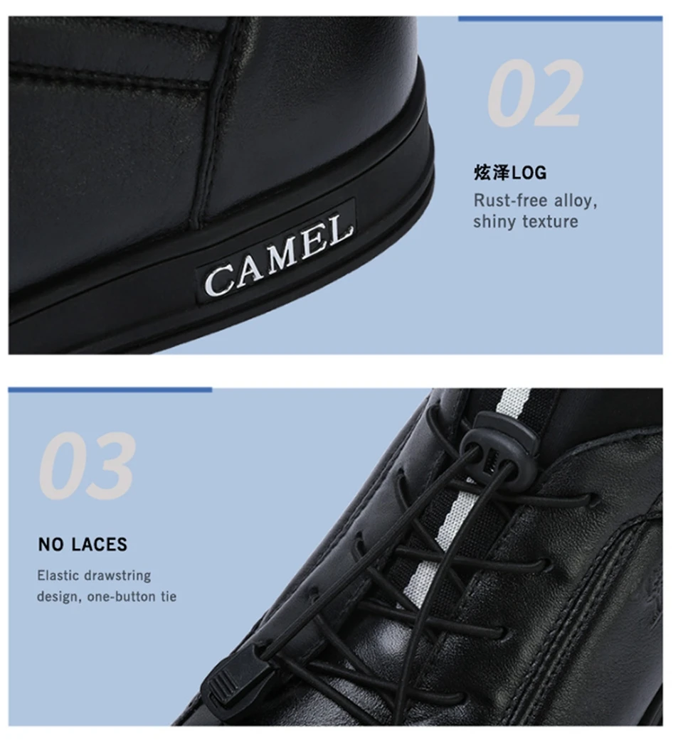 CAMEL/Высококачественная Мужская Повседневная обувь; сезон осень; модные мужские ботинки с высоким берцем; обувь из воловьей кожи на плоской подошве