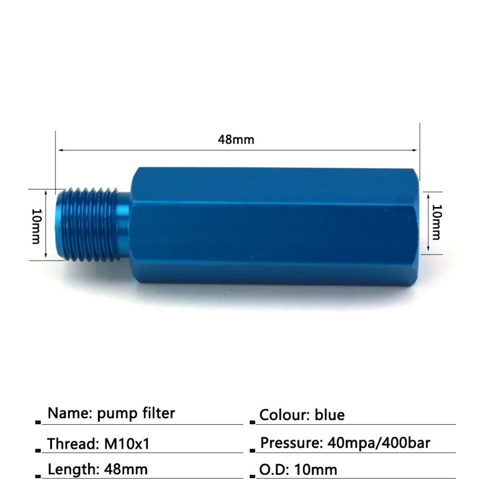 Насос высокого давления фильтр PCP Пейнтбол Airforce M10x1 40MPA фильтрация воздуха 50 см шланг M10x1 маленькая трубка водно-масляный сепаратор синий