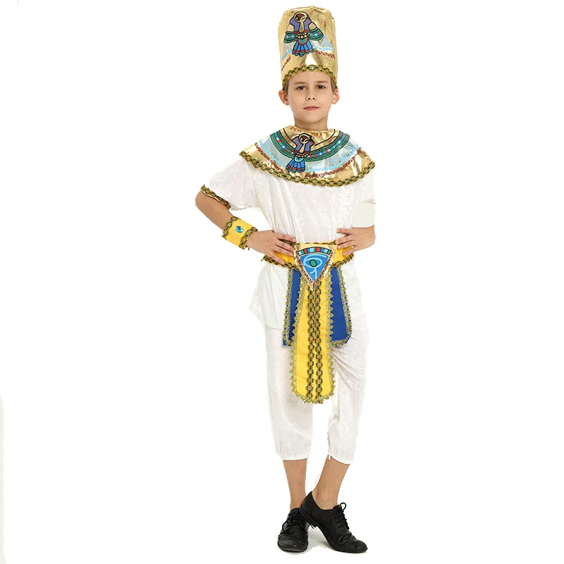Костюмы на Хэллоуин для мальчиков и девочек, древний Египетский костюм принцессы Фараона Клеопатры для детей, детская одежда для костюмированной вечеринки