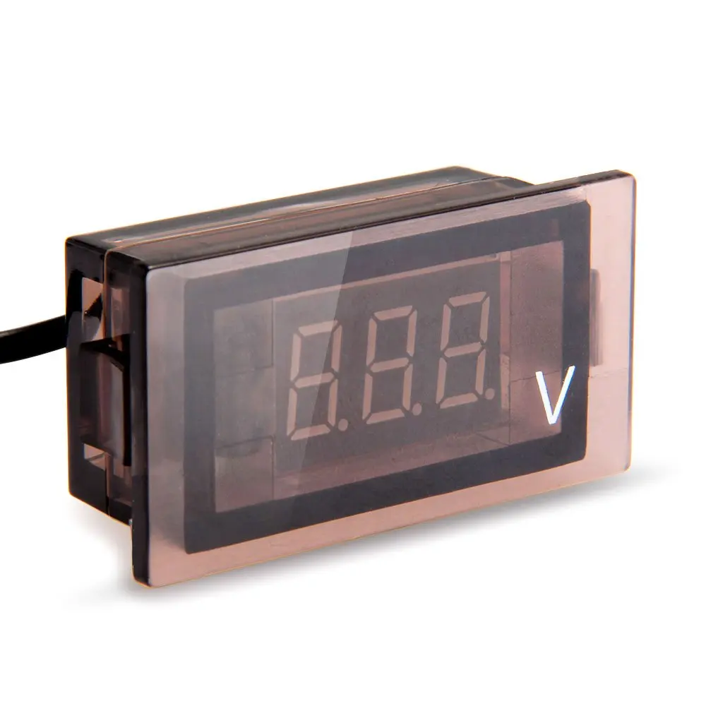 EDFY вольтметр цифровая панель вольтметра метр табло с зеленым индикатором для отображения напряжения