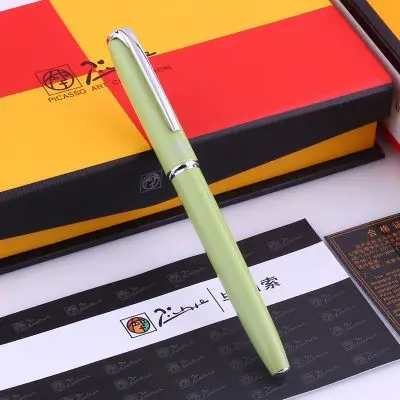 Перьевая ручка. Ручка Picasso 916 чернильная ручка. Канцелярских принадлежностей. 0,5 мм nib. Высококачественная ручка. подарочная ручка. обычная коробка - Цвет: green