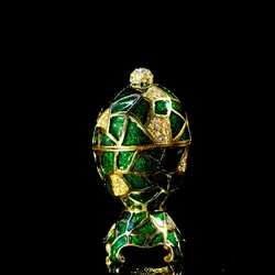 QIFU Новое поступление зеленый Faberge яйцо коллекция для шкатулка