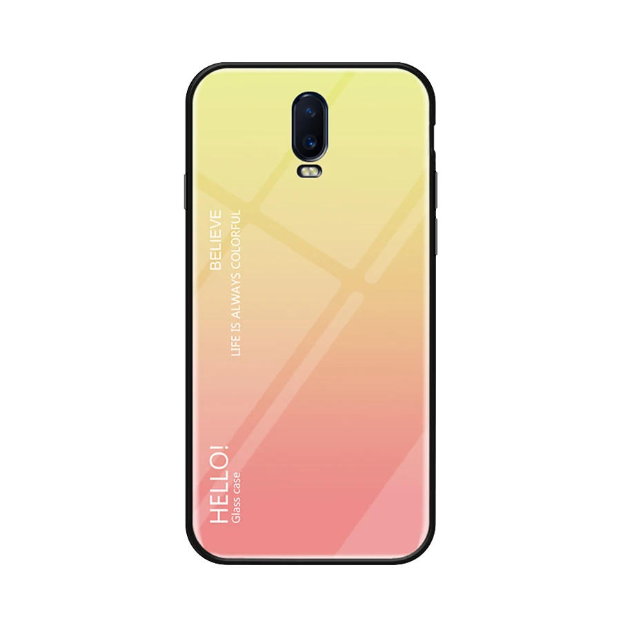 

For OnePlus 6T Case for OnePlus 5T 5 Cases Fashion Original RIJOW Back Tempered Glass Cover One Plus 6 6T 5T OnePlus6T Gradient