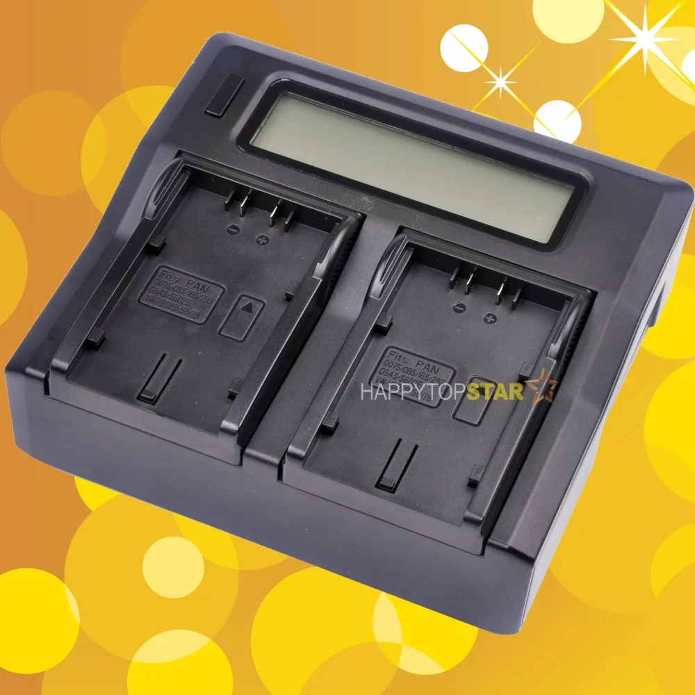 Dual Double Digital LCD Fast Quick Charger for Panasonic CGA D07S D08S D16S D28S D54S S602E VW