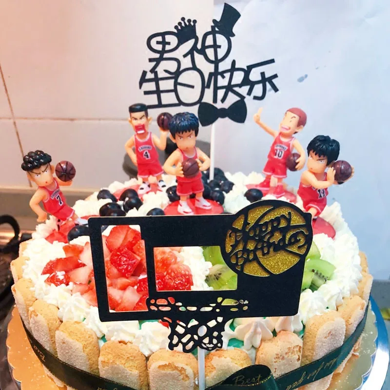 

cake decorating hoopman basketball birthday party cake topper toys for kids children birthday decorations cupcake toppers