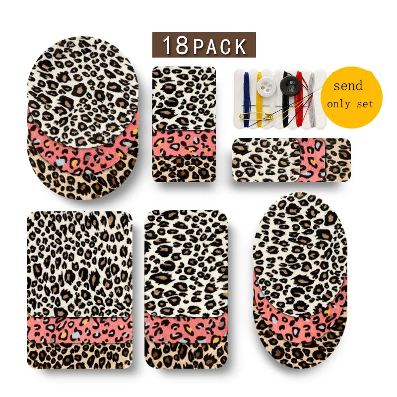 

Elbow Sticker Patch For Clothes Jacket Iron On Patch for Clothing Adhesive Sweater Shirt Leopard Round Square Colourful P