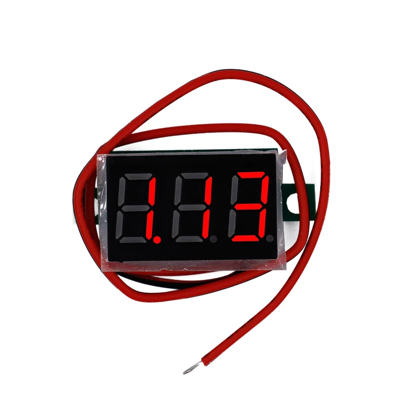 Красный светодиодный дисплей мини цифровой 4,5 v-30 v вольтметр тестер Напряжение Панель метр Вольтметр для электромобиля или мотоцикла автомобиля 44% Off - Цвет: Red