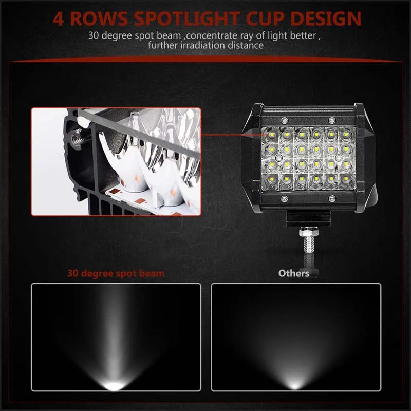 4 inch Quad Row Led Work Light (2)