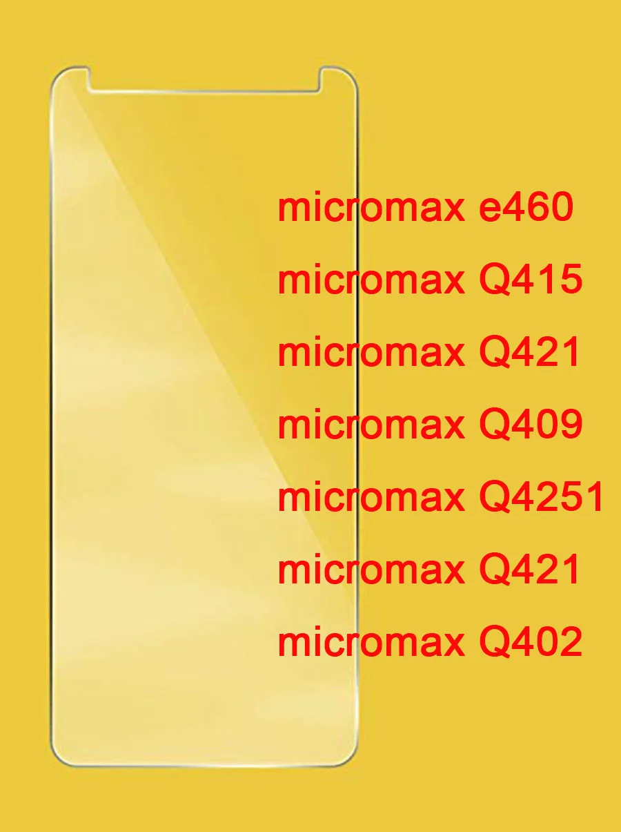

2.5D 0.26mm 9H Premium Tempered Glass For Micromax Canvas Pace 4G Q415 Q421 Q409 Q4251 Q421 Bharat 2 Plus Q402+Screen Protector