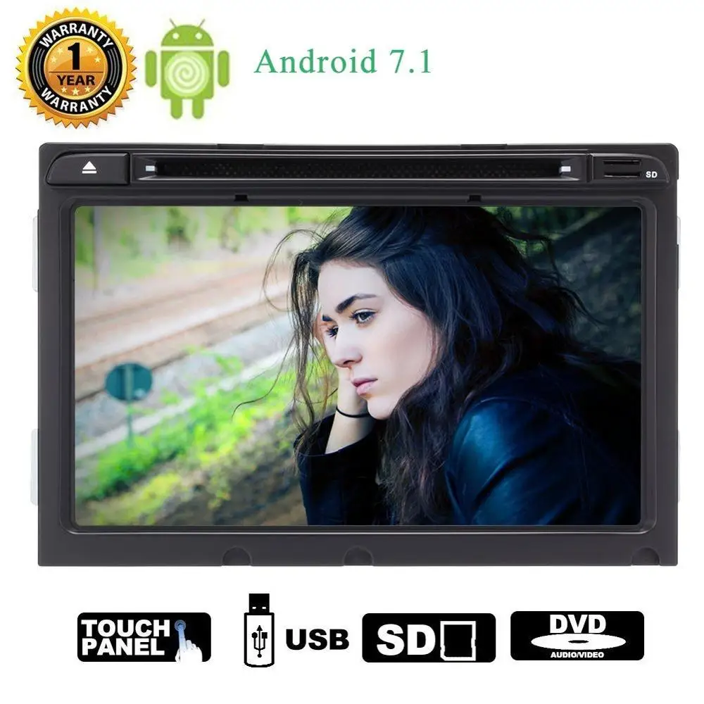 Android 7.1 8 &quotHD Автомобильный цифровой сенсорный экран dvd плеер стерео для Hyundai