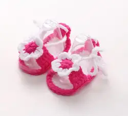 1 пара Симпатичные Модные мягкие для маленьких мальчиков и девочек Кружево-Up цветы цветов ручной работы обувь малыша детские кроватки